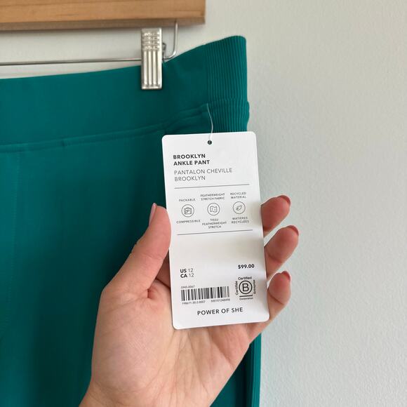 Athleta Brooklyn Pull On High Rise Ankle Pants 12 NWT - Picture 6 of 10